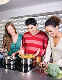 Student Teamwork In The Kitchen